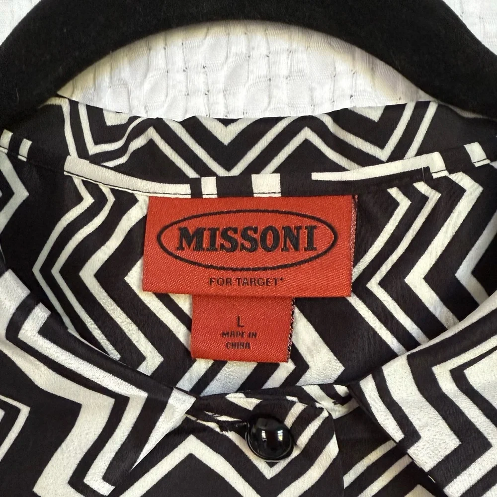 Missoni for Target Mare Stripe Blouse in Black and White SZ L